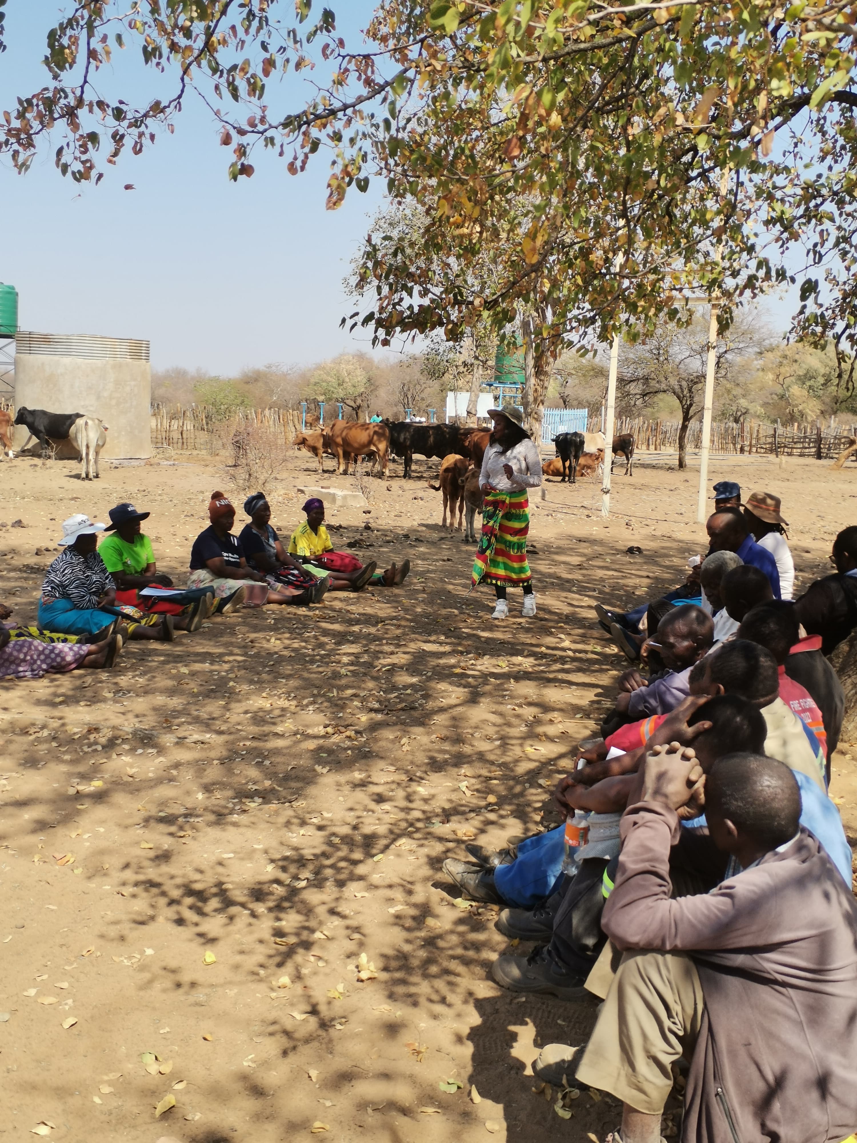 Community dialogue at Umguza Ward 13.