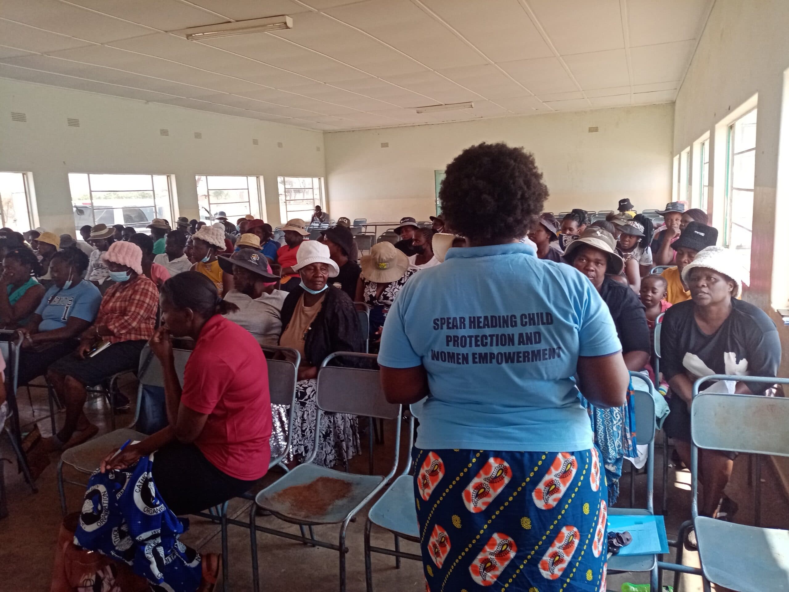 A community gathering during a field-work visit.